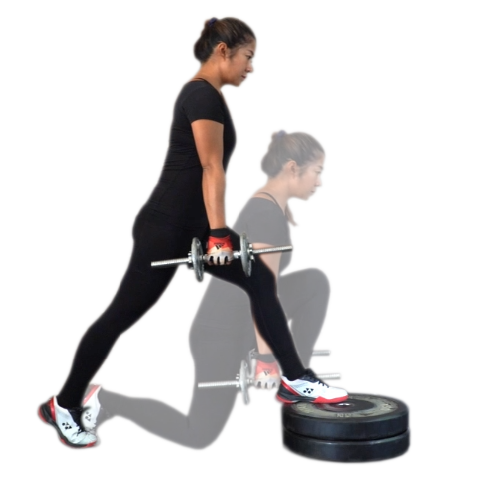 Dumbbell Front Foot Elevated Split Squat